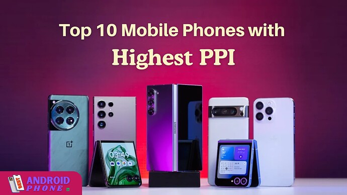 The Top 10 Mobile Phones with Highest PPI